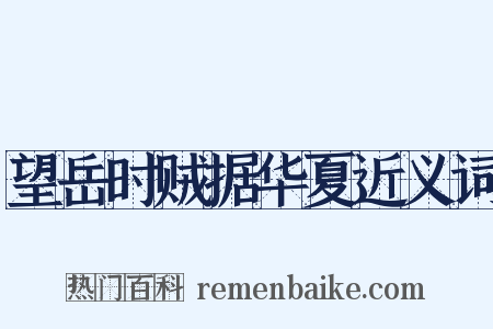 望岳时贼据华夏近义词是什么意思的图片